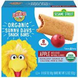Earths Best Organic Sesame Street Sunny Days Toddler Snack Bars, Apple, 8 Count (Pack of 6)