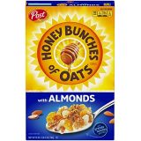 Post Honey Bunches of Oats with Almonds, Heart Healthy, Low Fat, made with Whole Grain Cereal, 18 Ounce Box