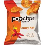 Popchips Potato Chips, Crazy Hot, 0.7 Ounce Snack Packs, 0.8 Ounce (Pack of 24)