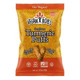Vegan Robs Puffs, Tumeric, 3.5 Ounce (6 Count), Gluten-Free Snack, Plant Based, Vegan, Zero Trans Fats, Non Gmo