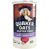 Quaker Gluten Free Quick 1-Minute Oats, Non GMO Project Verified,1.12 Pound (Pack of 12)