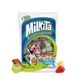 Milkita Creamy Shake Lollipop Bag, Gluten Free Chewy Candies with Calcium & Real Milk, Zero Trans Fat, Low-Sugar, Assorted Flavors (Strawberry, Chocolate, Honeydew, Banana), 15 Pcs
