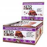Keto Wise Fat Bombs Pecan Clusters, 16Count Box, 18 Ounce , Chocolate Pecan Clusters, 18 Ounce