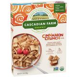 Cascadian Farm Organic Cinnamon Crunch Cereal, Whole Grain Cereal, 9.2 oz
