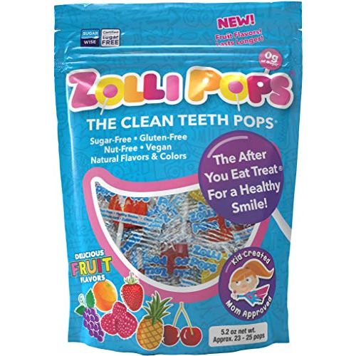  Zollipops The Clean Teeth Pops, Anti Cavity Lollipops, Delicious Assorted Flavors, Variety, 25 Count