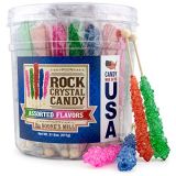Boones Mill | XL Rock Crystal Candy Sticks | Assorted Flavors | 36 Count