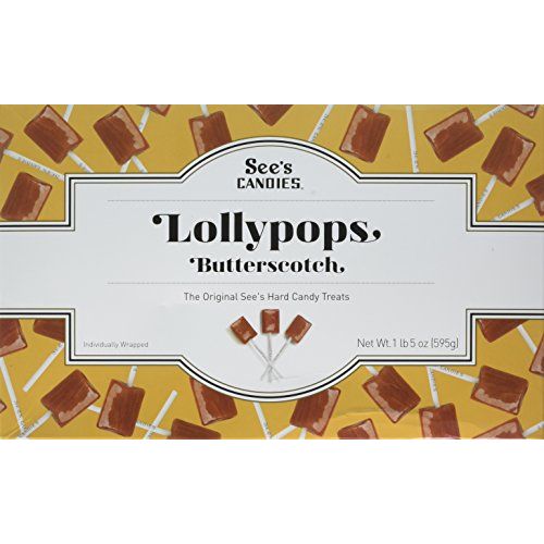  Sees Candies 1 lb. 5 oz. Butterscotch Lollypops