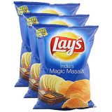 Lays Lays Indias Lays Magic Masala 95 grams (Pack of 3) Potato Chips Wafers - 3.35 oz Snacks - Vegetarian