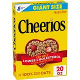General Mills Cereal Cheerios Cereal with Whole Grain Oats, Gluten Free, Yellow Box, 20 Ounce