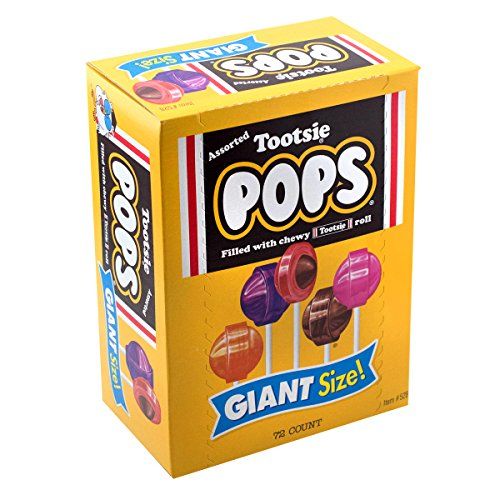  Tootsie Roll Pops Giant Size (72 Count), Variety Pack, 3.82 Pound