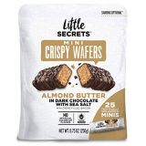 Little Secrets Dark Chocolate, Almond Butter & Sea Salt Crispy Mini Wafers | No Artificial Flavors, Corn Syrup or Hydrogenated Oils | Fair Trade Certified & All Natural | 25ct Indi