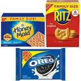 Oreo (ORMT9) RITZ And Honey Maid Snack Variety Pack(Family Size), Chocolate sandwich cookies, salted crackers and honey graham crackers, 3 Count