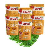 Brads Plant Based Organic Veggie Chips, Cheddar, 6 Bags, 18 Servings Total