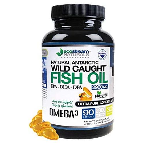  ecostream Naturals Wild Caught Omega 3 Fish Oil DPA-EPA-DHA Supplement 2,900 Milligrams