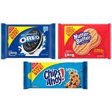 Oreo (ORMT9) OREO, CHIPS AHOY! & Nutter Butter Cookie Variety Pack, Family Size, 3 Packs