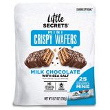 Little Secrets Milk Chocolate & Sea Salt Crispy Mini Wafers | No Artificial Flavors, Corn Syrup or Hydrogenated Oils | Fair Trade Certified & All Natural | 25ct Individually Wrappe