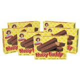 Little Debbie Nutty Buddy Bars, 3 Twin-Wrapped Bars, Peanut Butter (Pack of 6)