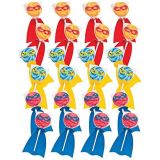 Fun Express Superhero Swirl Candy Lollipops | Assorted Fruit Flavors | 24 Count | Great for Birthday Parties, Holiday Giveaways, Party Favors, School Treats