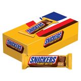 Snickers Peanut Butter Squared Singles Size Chocolate Candy Bars 1.78-Ounce Bar 18-Count Box, multi