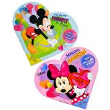 Disney Mickey and Minnie Valentines Day Heart Gift Box with Milk Chocolate Hearts, Pack of 2