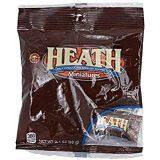 Hershey (1) Bag Heath Miniatures Candy Bars - Milk Chocolate English Toffee Candy Bars - Individually Wrapped - Net Wt. 2.4 oz