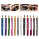 KYDA Ownest 12 Colors Glitter Eyeshadow Set,Shimmer Eyeshadow Pencil Pearl Eyeshadow Stick Colorful Eye Shadow Pen,Long Lasting Professional Eyeshadow Makeup for Women
