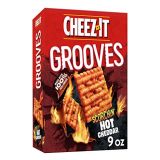 Cheez-It Grooves Crunchy Cheese Snack Crackers Scorchin Hot Cheddar Perfect for Snacking 9oz Box12, 12 Count