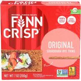 Finn Crisp Sourdough Rye Thins, Original Crispbread, 7 Ounce Boxes (Pack of 9)