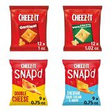 Cheez-It Baked Snack Cheese Crackers Variety Pack - 4 Flavors Single Serve School Lunch Snacks (Case contains 42 Count)