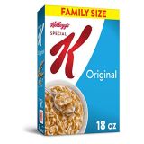 Kelloggs Special K, Breakfast Cereal, Original, Made with Folic Acid, B Vitamins, and Iron, Value Size, 18oz Box(Pack of 6)