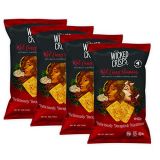 Baked Veggie Chips, Wicked Crisps - Red Curry Hummus, 4 Grams of Plant Protein, Healthy Snack, Gluten-free, Low-fat, Non-GMO, Kosher, Crunchy Gourmet Savory Crisps, No Additives or