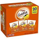 Pepperidge Farm Goldfish Cheddar Crackers, 20 oz. Multi-Pack Box, 20-Count 1 oz. Single-Serve Snack Packs