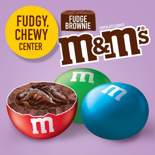  M&MS Fudge Brownie Singles Size Chocolate Candy, 1.41 oz. 24-Count Box