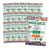 Mozaics Organic SALSA - Popped Veggie & Potato Chips (24-pack) | Healthy Pea Protein Crisps |Gluten free (0.75 oz single serving bags)