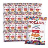Mozaics Organic BBQ snack bags- Popped Veggie Chips (24-pack) | Healthy Pea Protein Crisps | Gluten free (0.75 oz single serving bags)