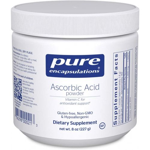  Pure Encapsulations Ascorbic Acid Powder Hypoallergenic Vitamin C Supplement for Antioxidant Support* 8 Ounces