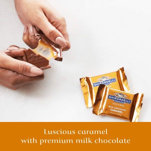  Ghirardelli Milk & Caramel Filled Squares Bag, 5.32 Ounce (Pack of 6)