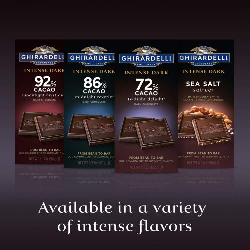  Ghirardelli Intense Dark Chocolate Bar - 92% Cacao  Dark chocolate with fruit-forward and earthy notes  12 bars