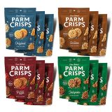 ParmCrisps 12 Count Variety, 1.75 Oz Bags, Keto Snacks, 100% Cheese Crisps, Gluten Free, Keto-Friendly, Sugar Free, Low Carb, High Protein