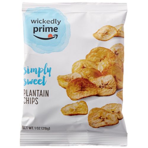  Wickedly Prime Plantain Chips, Simple & Slightly Sweet, Snack Pack, 1 Ounce (Pack of 36)
