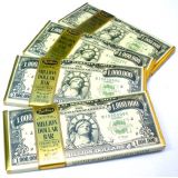 Bartons Chocolate Lovers Pack Of 4 Million Dollar Bill Currency Themed Milk Chocolate Candy Bars