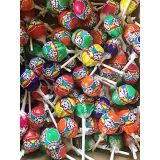V RIVER FINN Rain-Blo Pops - Assorted Flavors - (Box of 100) Delicious Bubble Gum Center With A Fruit Flavored Candy Shell! Perfect for Parties, Treats, Candy Bowls, Gifts, Favors, and More!