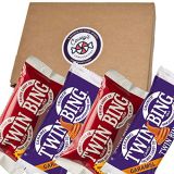 Palmers Candies Palmers Twin Bing Candy Bars Samplers - (Cherry/Caramel, 18-Pack) - Chocolate Covered Cherry and Caramel Nougats inside Coveys Concessions Box