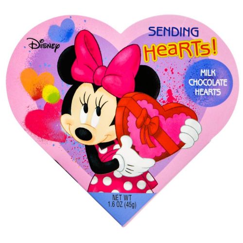 디즈니 Disney Mickey and Minnie Valentines Day Heart Gift Box with Milk Chocolate Hearts, Pack of 2