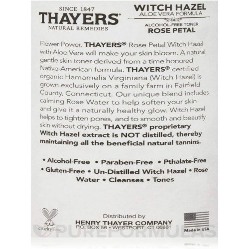  Thayers Rose Petal Witch Hazel with Aloe Vera - 12 oz.(2 pack)