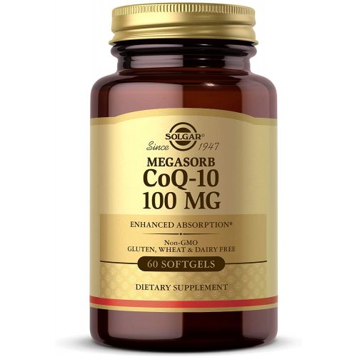  Solgar Megasorb CoQ-10 100 mg, 60 Softgels - Supports Heart Function & Healthy Aging - Coenzyme Q10 Supplement - Enhanced Absorption - Non-GMO, Gluten Free, Dairy Free - 60 Serving