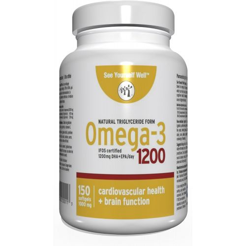  See Yourself Well Natural Triglyceride Form Omega 3 Fish Oil Softgels, 1200 (150 Count)