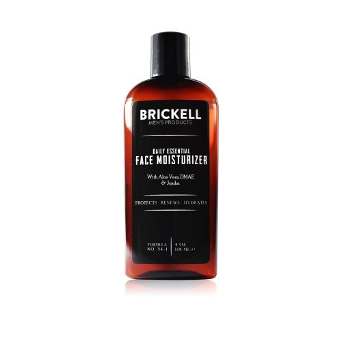  Brickell Men's Products Brickell Mens Daily Essential Face Moisturizer for Men, Natural and Organic Fast-Absorbing Face Lotion with Hyaluronic Acid, Green Tea, and Jojoba, 4 Ounce, Scented