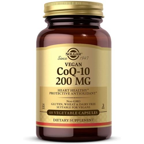  Solgar Vegetarian CoQ-10 200 mg, 60 Vegetable Capsules - Heart Healthy, Protective Antioxidant - Coenzyme Q10 (CoQ-10) Supplement - Vegan, Gluten Free, Dairy Free, Kosher - 60 Serv