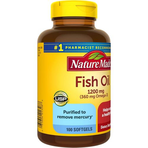  Nature Made Fish Oil 1200 mg Softgels, Fish Oil Supplements, Omega 3 Fish Oil for Healthy Heart Support, Omega 3 Supplement with 150 Softgels, 75 Day Supply